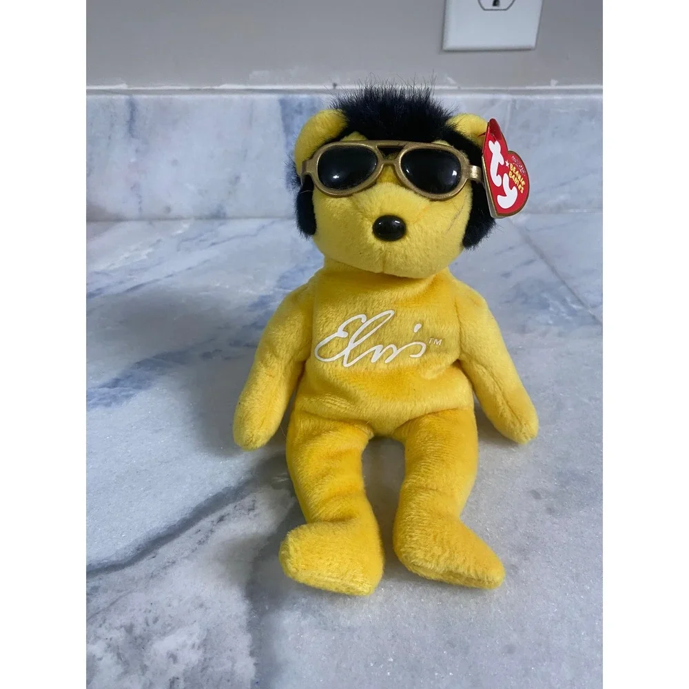 Ty Elvis Presley Solid Gold Beanie Bear Walgreens Exclusive Sunglasses Tag‎ 2008